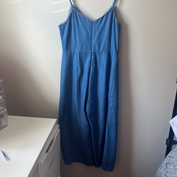 Chambray culotte jumpsuit - Picture 3 of 5